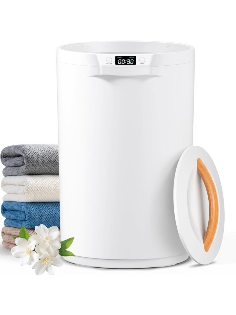 Large Towel Warmer for Bathroom - 20L Capacity, LCD Timer, Auto Shut Off, Fits